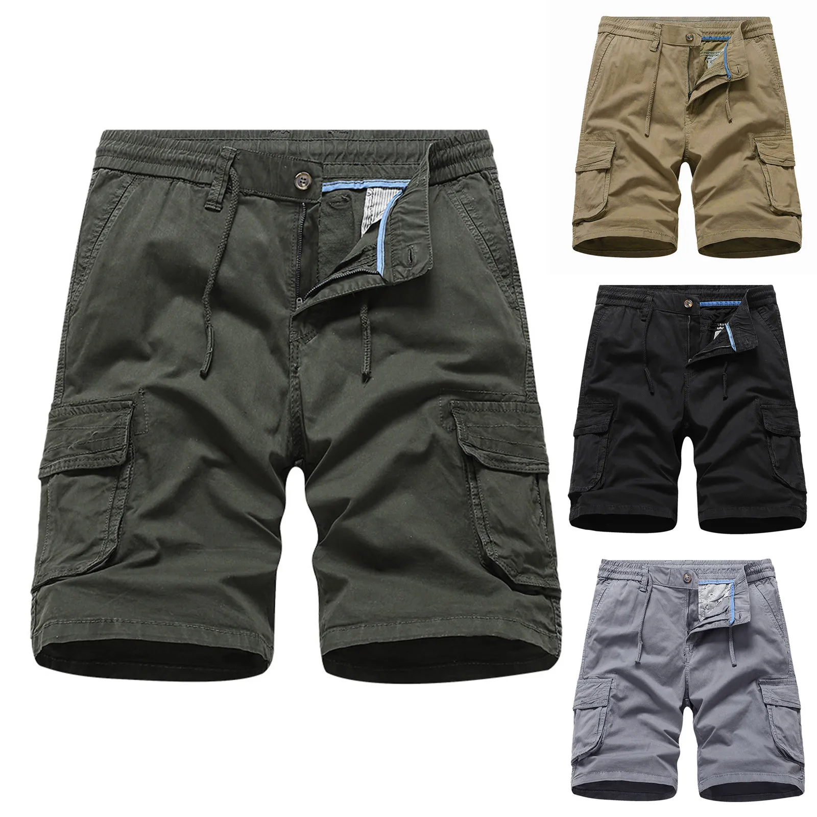 

Спортивные шорты для мужчин, мужские летние модные повседневные свободные однотонные шорты с карманами, повседневные Бермуды для мужчин