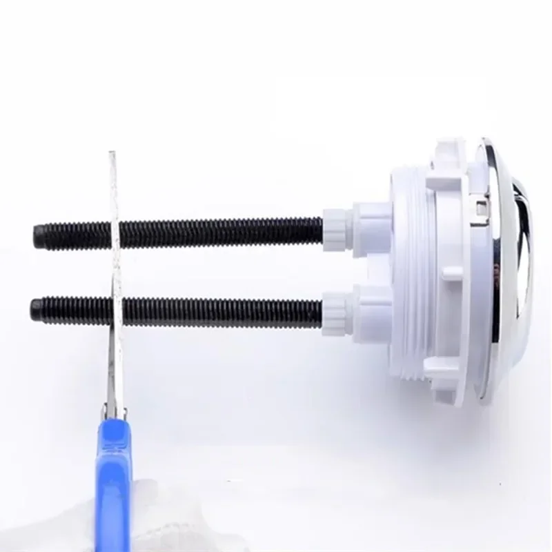 SPARES2GO Kit Per Cassetta WC Universale Con Doppio Pulsante Di Scarico, Per Foro Coperchio Da 20 Mm, 40 Mm, 50 Mm, 60 Mm, Bianco Lucido - Foto 4