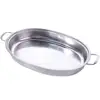 Multipurpose Stainless Steel Oval Grilled Fish Pan Deepened Rust-proof Fish Steamer with Lid with Handle Hot Pot Commercial 3