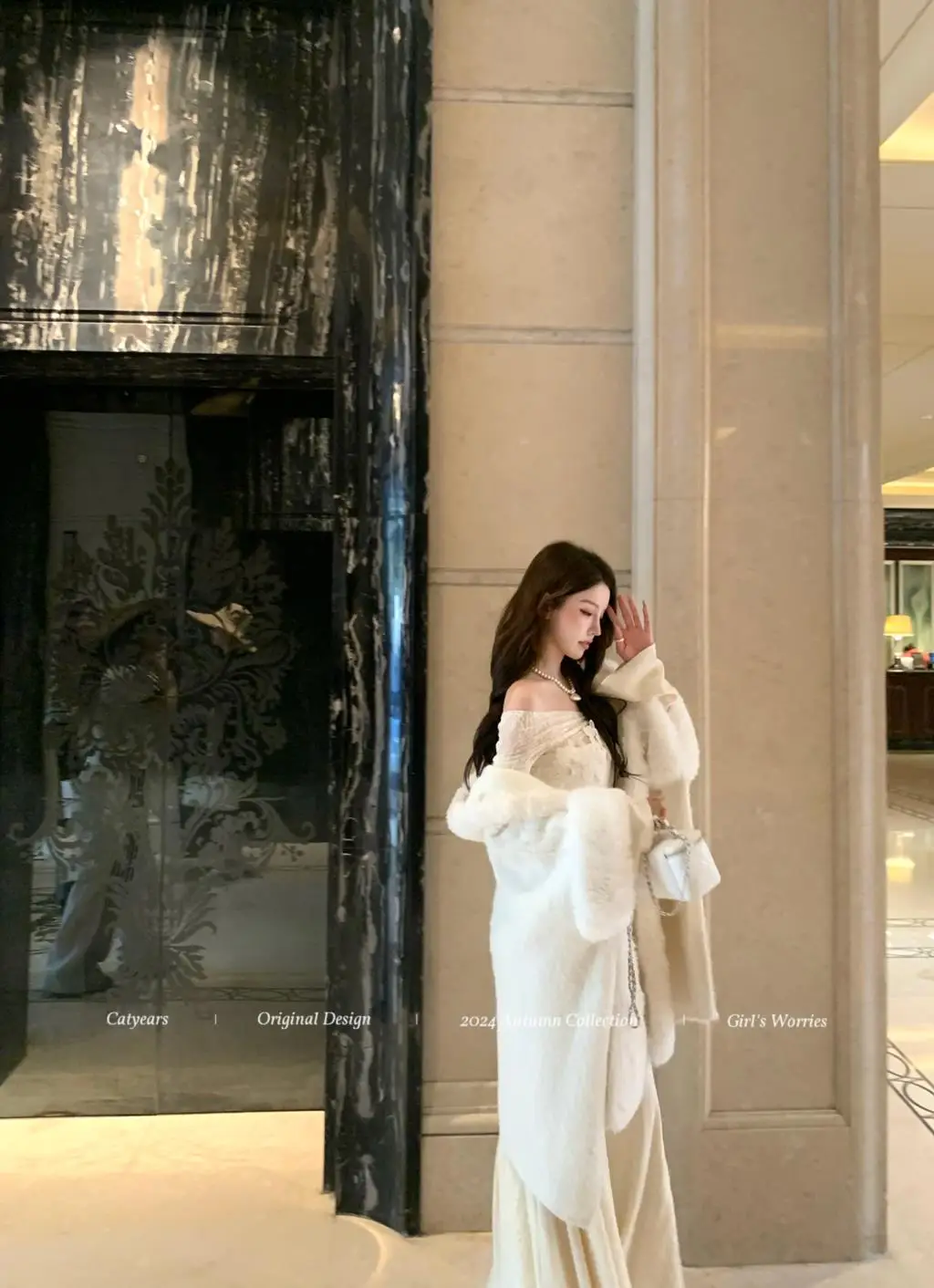 Vestidos de punto nuevos de otoño e invierno para mujer, cuello alto, manga acampanada, encaje de retazos, corte sirena, moda coreana, Vestidos para mujer