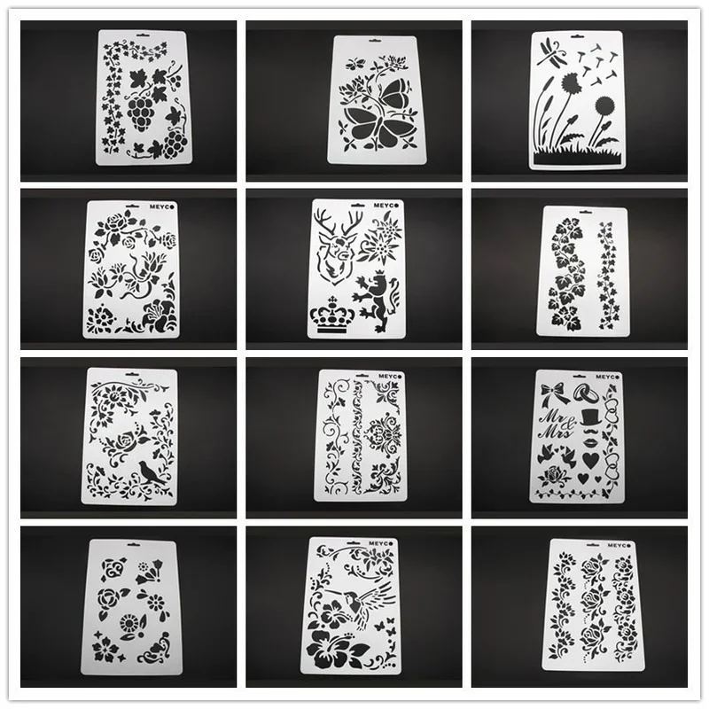 

27cm New Alphabet Letters 4 DIY Craft Layering Stencils Painting Scrapbooking Stamping Embossing Album Paper Card Template