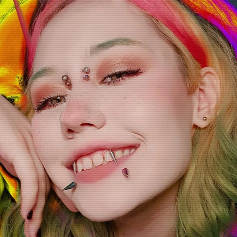 1 peça estilo punk de aço inoxidável dentes de tigre sorridente cone de  unha vampiro zumbi dentes parafuso prisioneiro ferradura anel labial joia  piercing - AliExpress, image size:1000x1000