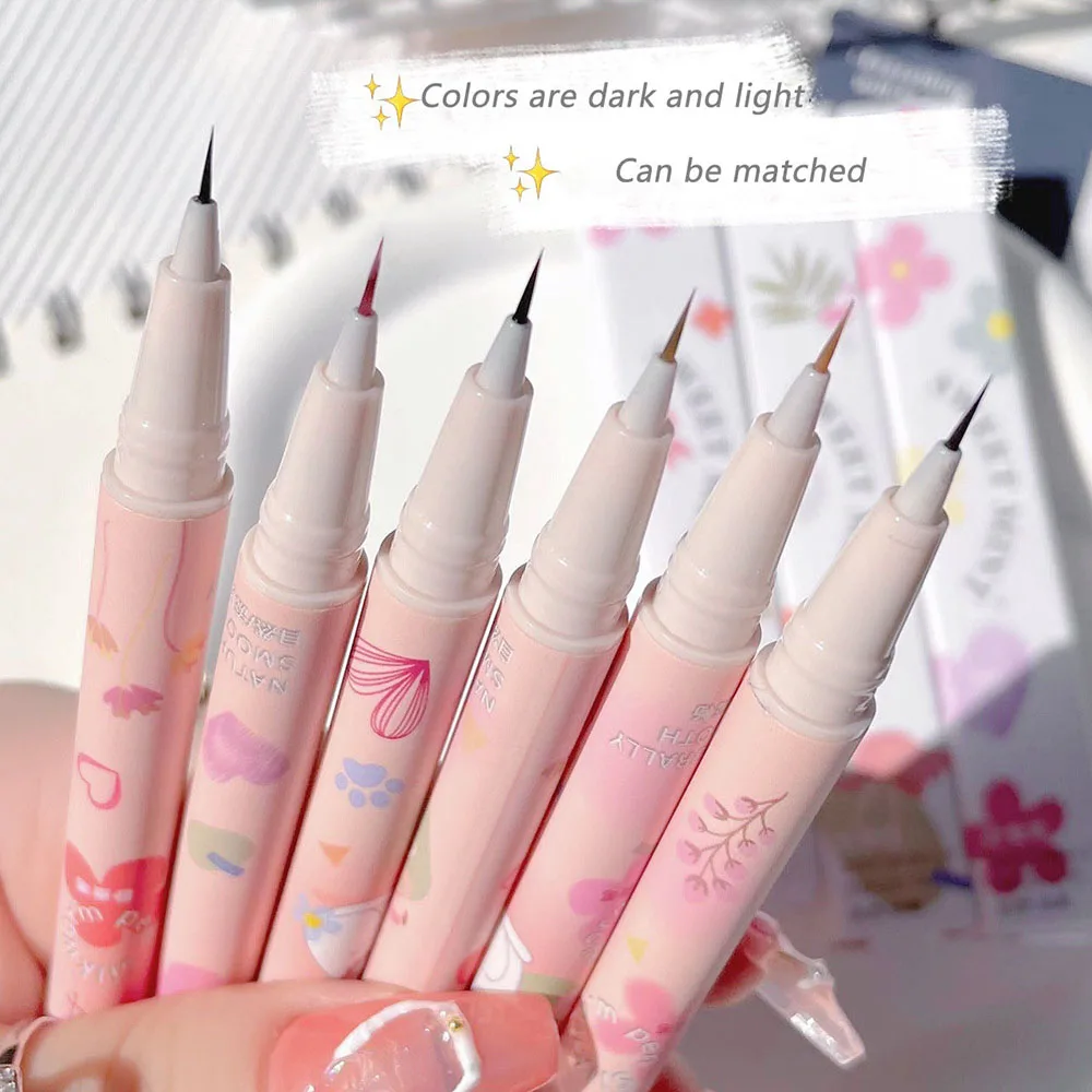 Eyeliner Pencils Eyeliner Pen Liquid Eyeliner Brown Lying Silkworm Waterproof Big Eyes Makeup Smooth Quick-drying Cosmetics Beauty Tools