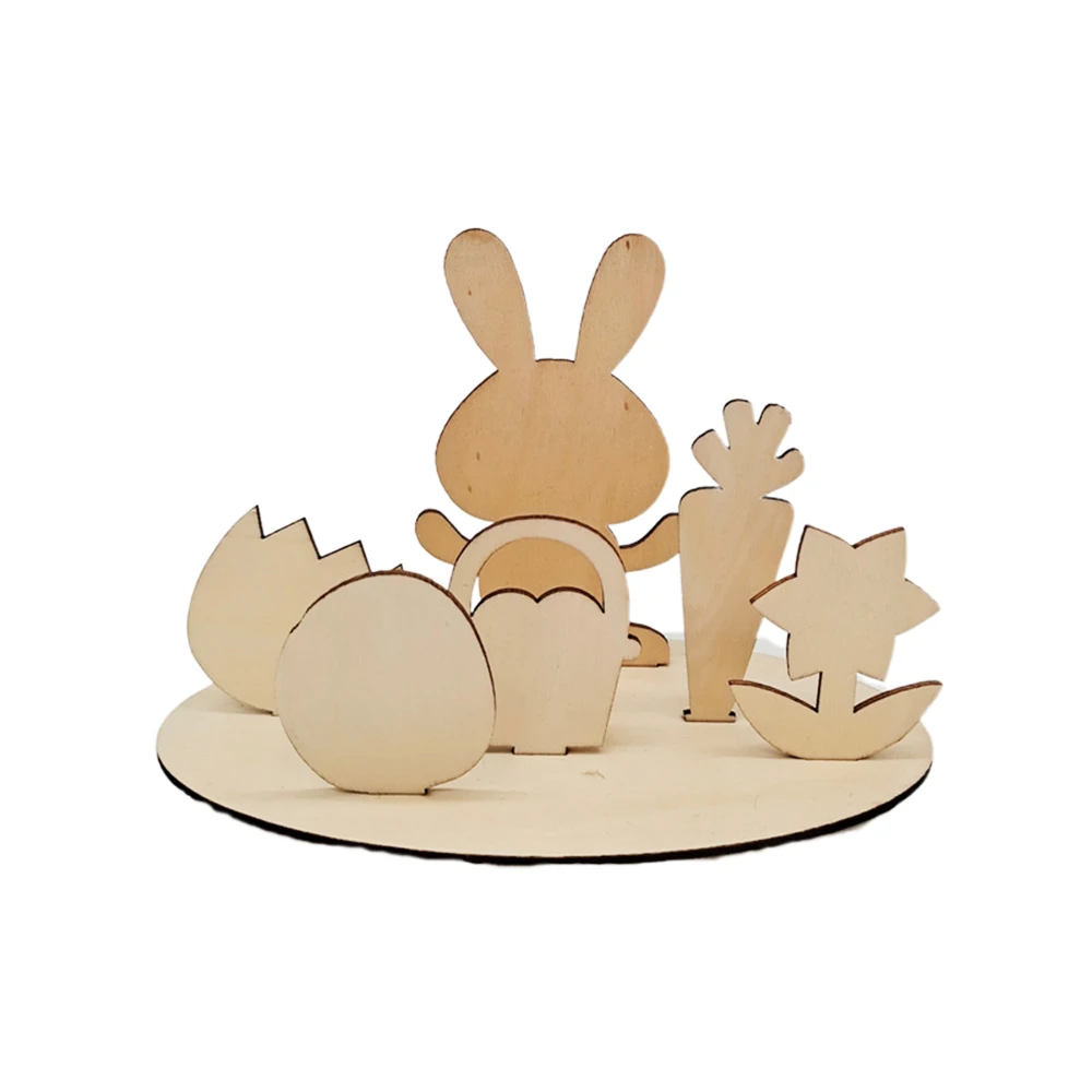 Onderling verbinden Goot bijeenkomst Diy Pasen Bureau Ornamenten Accessoires Carrtoon Bunny Wortel Ei Bloem  Houten Diy Ambachten Pasen Party Decoratie Benodigdheden| | - AliExpress