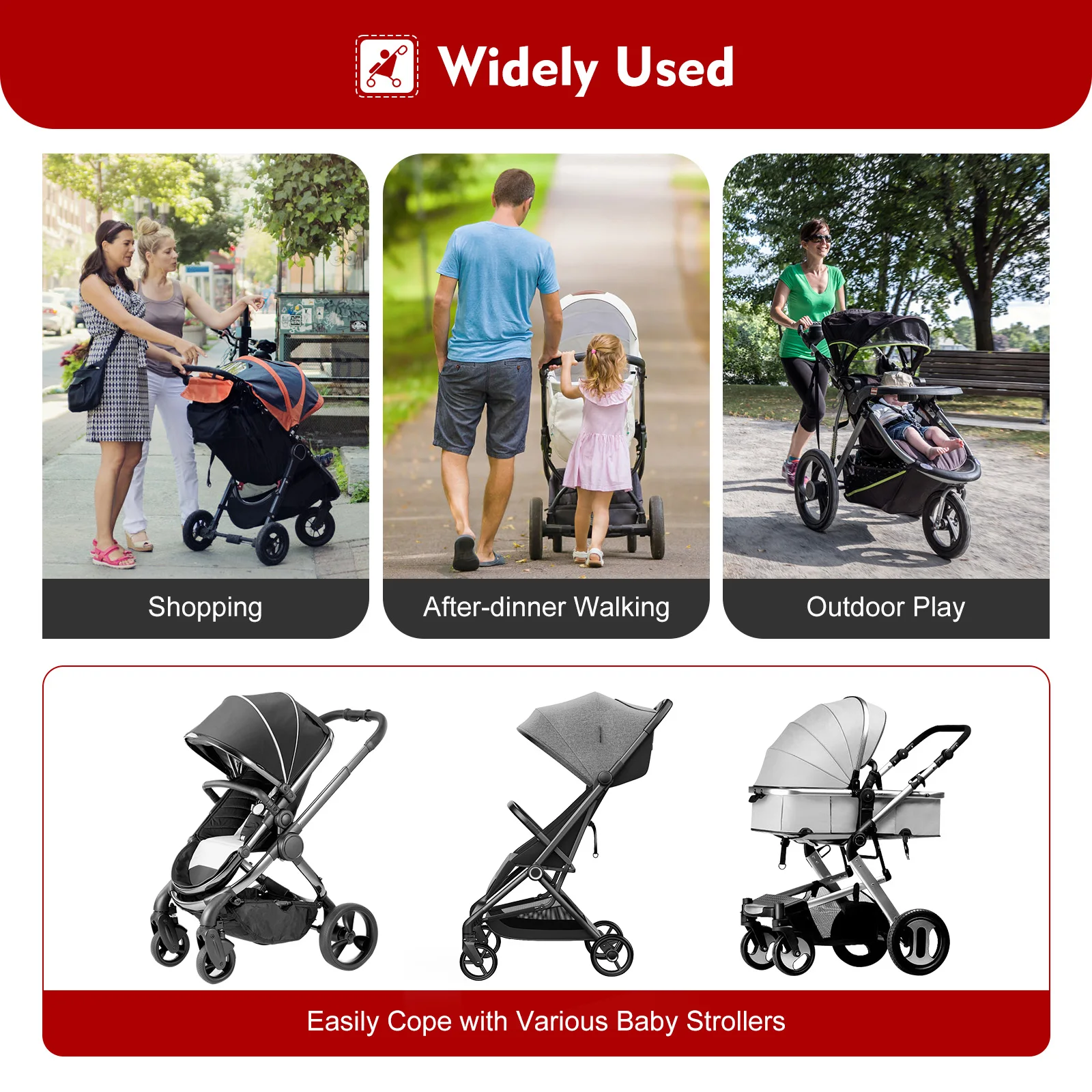 2-in-1 360&deg; Strollers Step Board Adapter Universal Kids Stroller Rider Board with Removable Seat 55lbs Wheeled Pushchair for 3-7