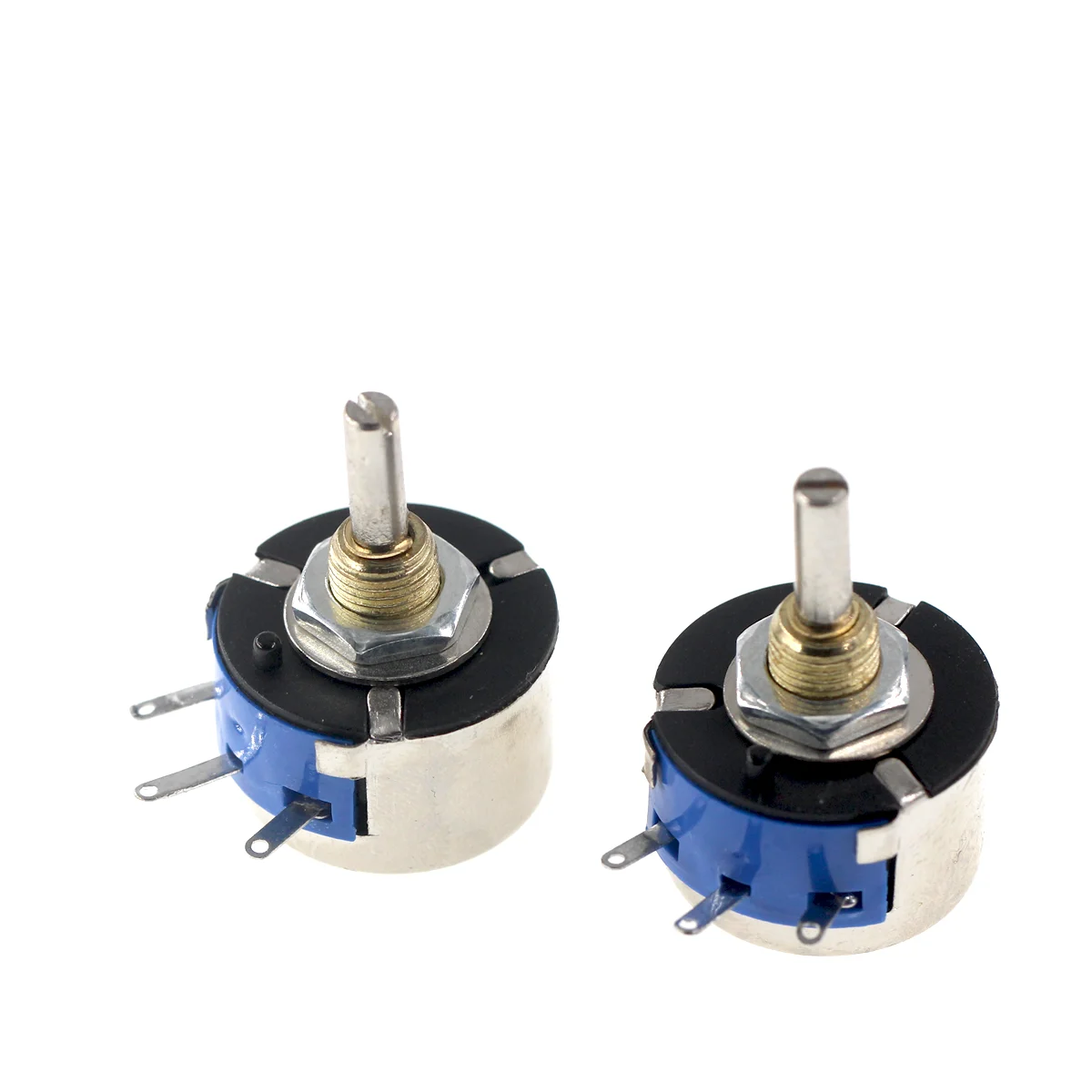 WX14-12 3W Single Coil Wound Potentiometer Without Locking 470 Ohm 1K 2K2 4K7 10K Lap Wirewound Potentiometers 5Pcs