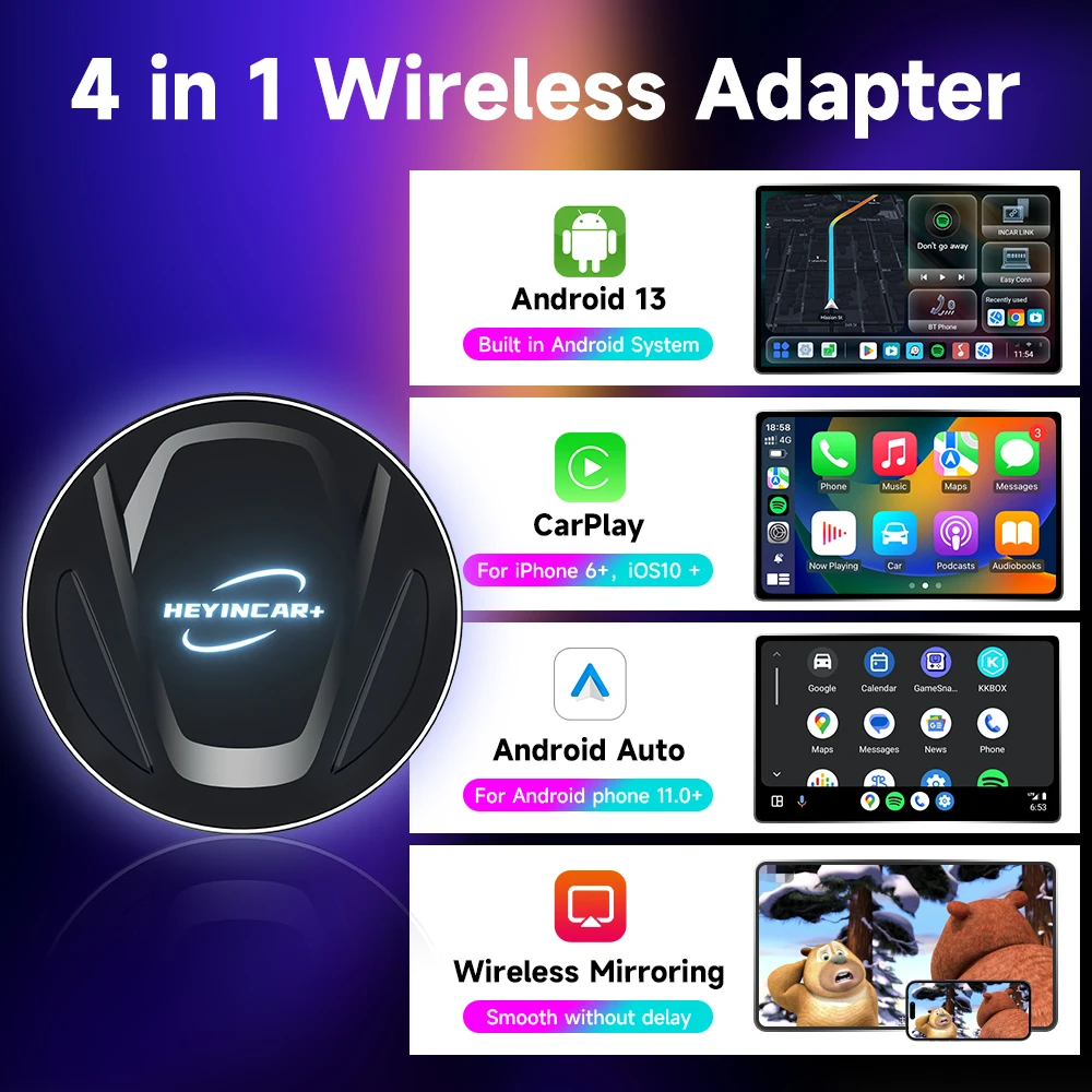 HEYINCAR ø ڵ ÷ Ai ڽ,  Ƹī ĸó Ŭ ް, ȣ  ũ ڵ, ȵ̵ 13, 8GB + 128GB, 2024 ǰ