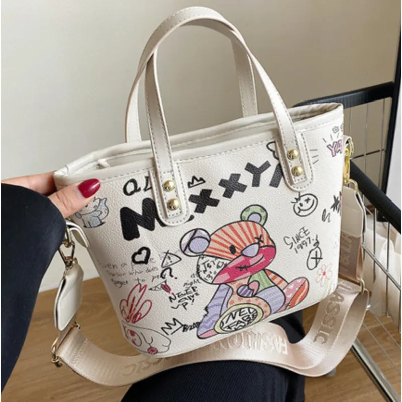 Shoulder Large Capacity Graffiti Bag New Versatile Fashion Handbags For Women Casual High-Quality Messenger Luxury Crossbody Y2k