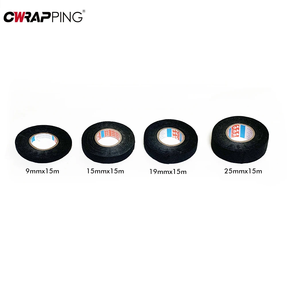 Automotive Wiring Tape Car Cable Harness Fabric Loom Electrical Heat Resistant Bundle Coroplast Adhesive Cloth