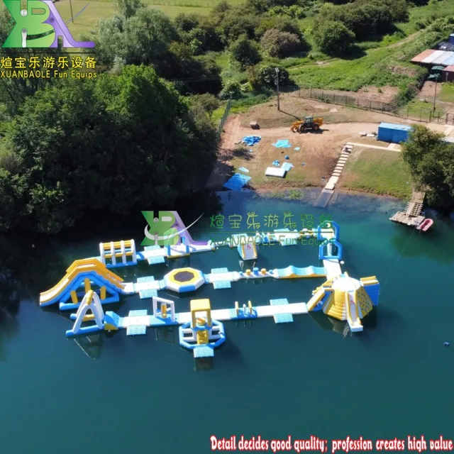 0.6-0.9mm PVC Tarps 2022 New Outdoor Water Park Inflatable / Floating Water Obstacle Course Manufacturer 3