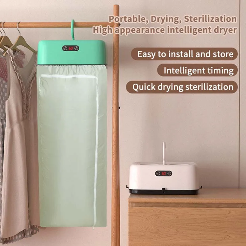 Foldable clothes dryer home adult baby smart dryer dormitory travel portable  control dryer 2