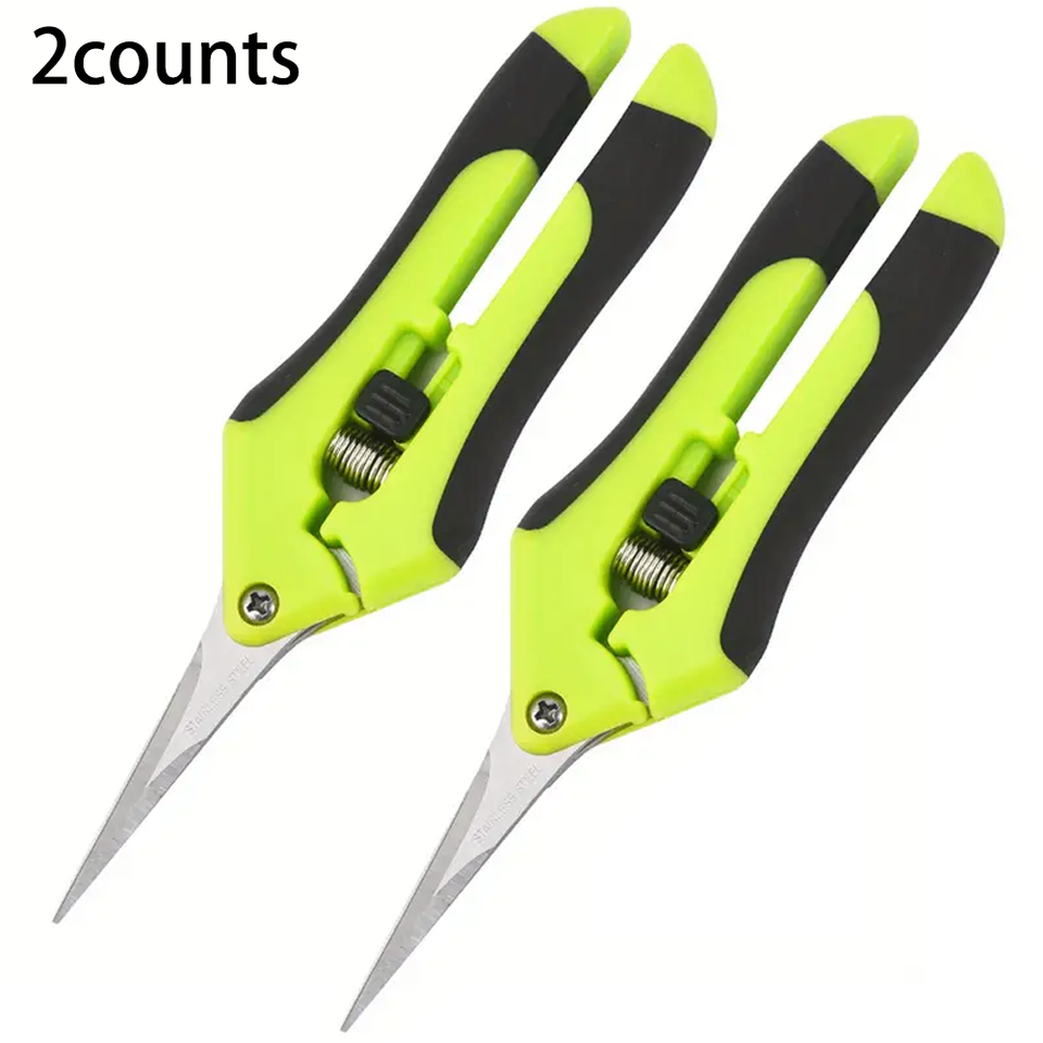 2pcs Stainless Steel Garden Pruning Shears，Ideal for Fruit, Grape & Leaf Trimming - Premium Quality Horticulture Tools