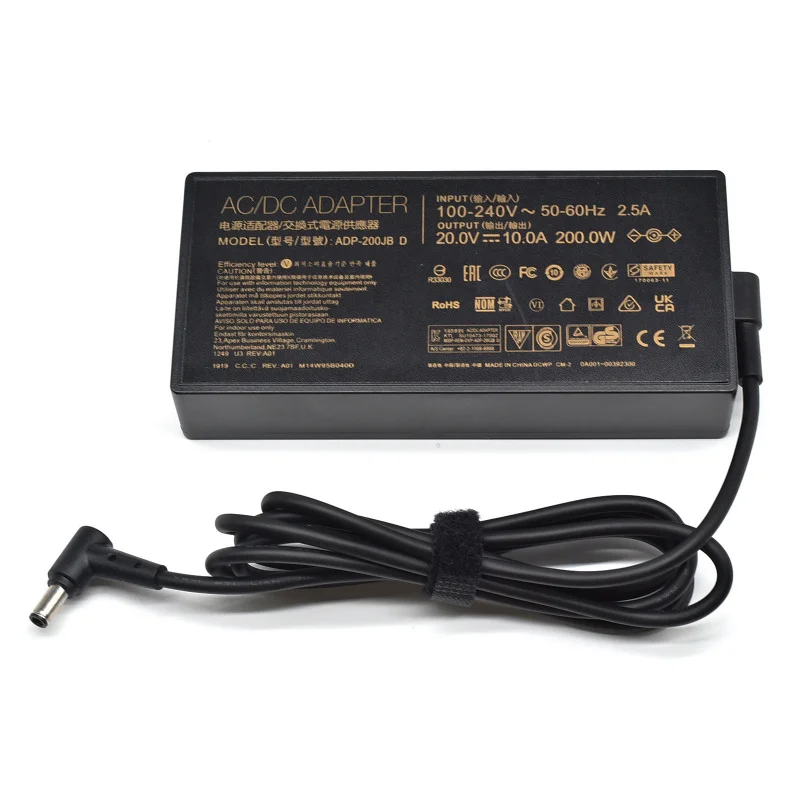 ASUS TUF 게이밍 A17 FA707RM FA706QR F15 FA506QM FX505GM, 데시 FX516PM FX517ZR TUF516PE용 20V 10A 200W 노트북 AC 어댑터 충전기