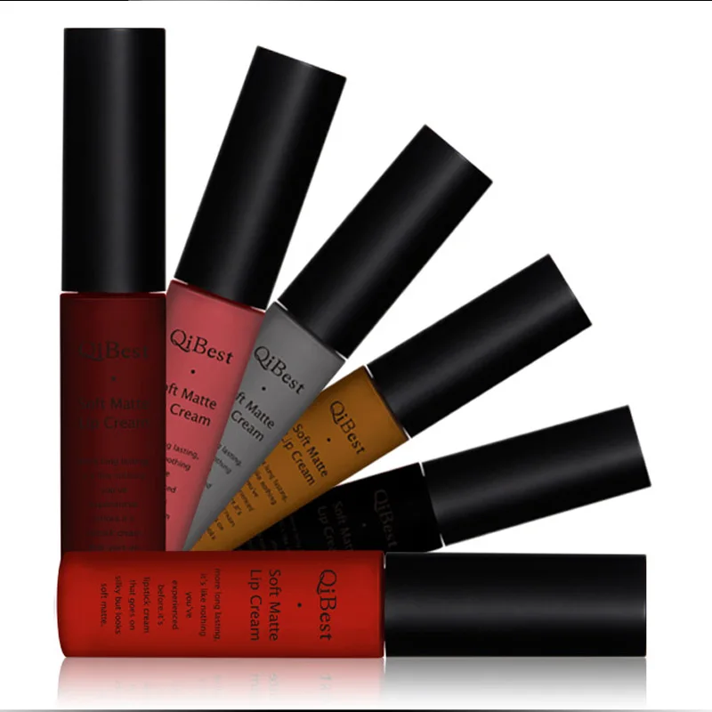 Matte Liquid Lipstick Waterproof Long Lasting Velvet Lip Gloss Tint Tube Matte Nude Pigment Red Black Makeup Cosmetics Lipsticks 4