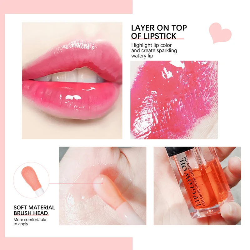 6ml Clear Jelly Lipolie Hydraterende Niet-plakkerige Sexy Plumping Lip Glow Gloss Lip Glazuur Getinte Mode Lippenstift make-up Lipverzorging_voghion.com