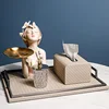 Metal Tray Large Leather Rectangle Pallet Home Storage Ornaments Tableware Groceries Storage Decorative Tray Serving Plate 5