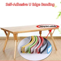 9 Colors 1M PVC Adhesive U Edge Banding Tape Seal Strip Cabinet Table Edging Corner Protector Furniture Veneer Sheets Decor