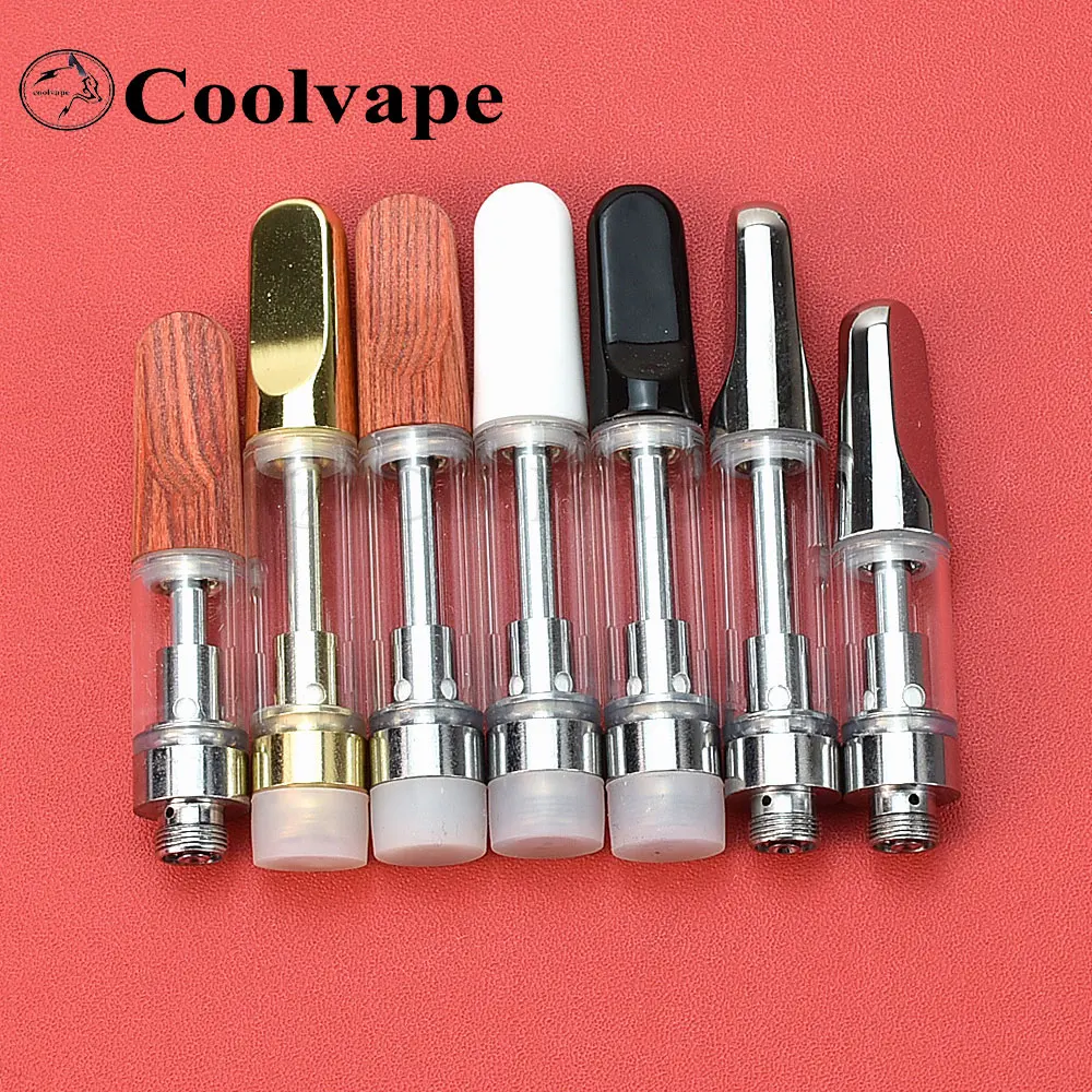 

50pcs CC-ELL Ceramic Vape Cartridge Ceramic Coil 2.0mm holes 510 Thick Oil Tank 0.5ml/1.0ml Cartridge Pyrex Glass Atomizer