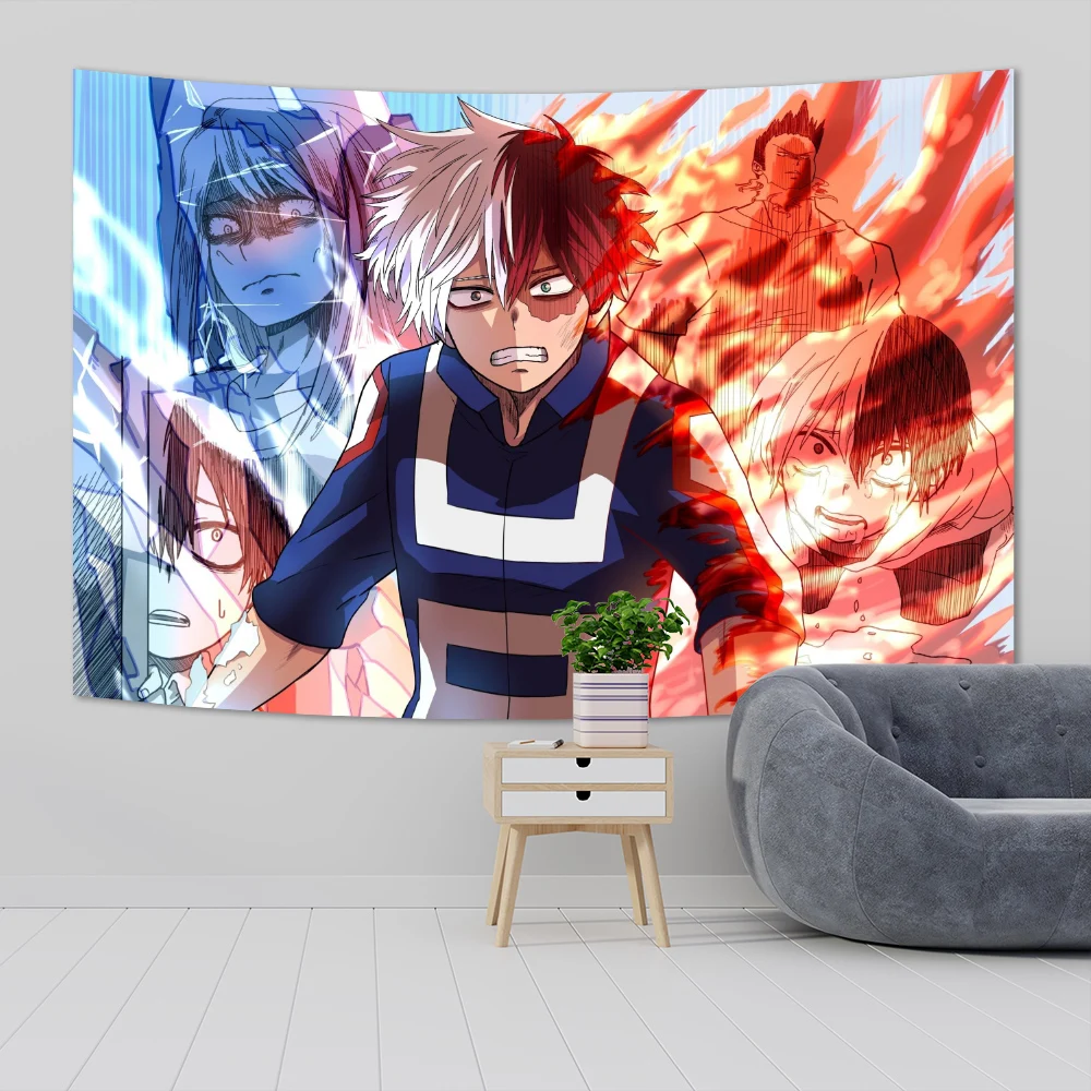 My Heros Academia Wall Tapestry Kawaii Room Decor Cartoons Anime MHA Art Poster Wallpaper Mural Tapestry Teen Bedroom Decoration