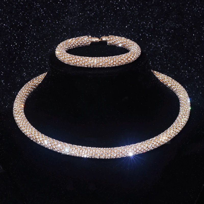 Neue Mode Strass Kragen Choker Halskette Für Frauen Übertrieben Einfache Große Klobige Kette Halskette Drehmomente Schmuck Zubehör S3B2D78F9De5E4C60A489243Bca7Fd5F4F