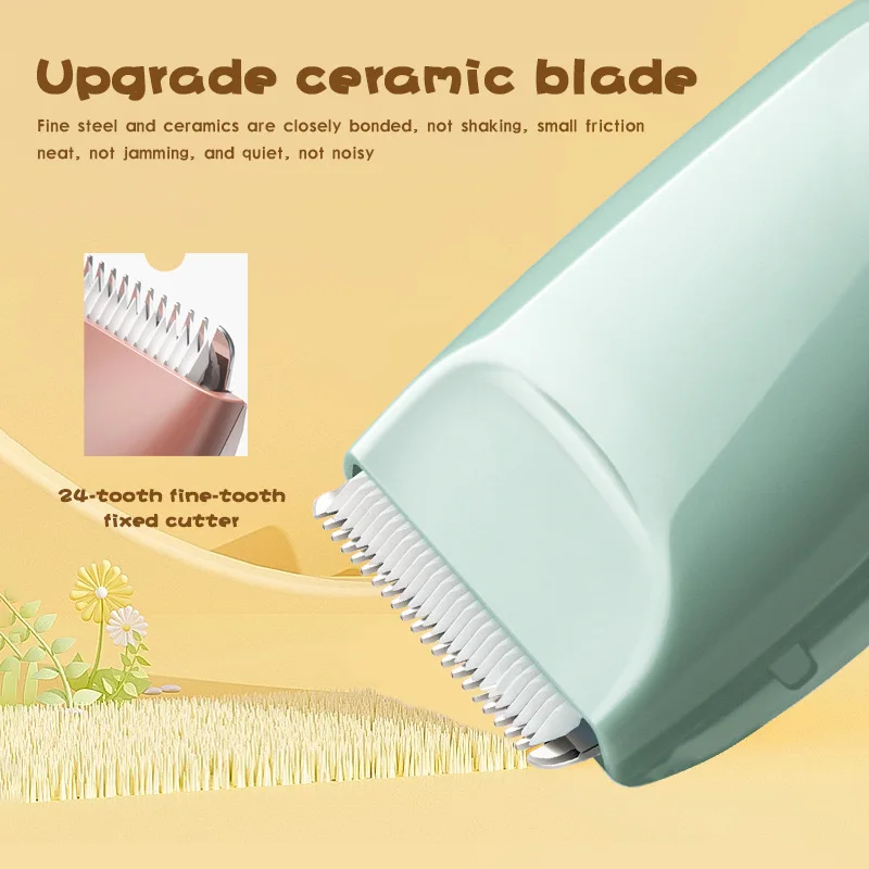 WAIKIL New baby electric hair clipper with low noise ceramic blade trimmer USB charging waterproof and silent hair clipper 2