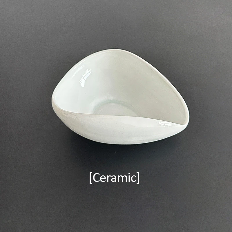Ceramic and Wood Espresso Coffee Bean Weighing Tray