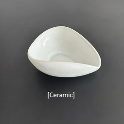 Ceramic and Wood Espresso Coffee Bean Weighing Tray - S (Ceramic)