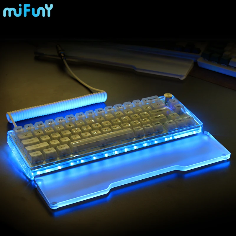 

MiFuny Acrylic Frosted Translucent Keyboard Hand Rest Original Wrist Rest Ergonomic for 61/68/87/98/104key Mechanical Keyboards