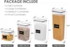 Airtight Food Storage Containers w/ Lids,24 pcs Plastic Kitchen &Pantry Organization Canisters BPA Free,Includes 24 Labels Black 6