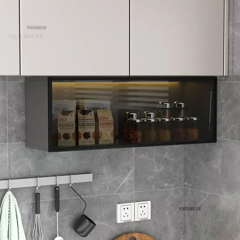 Light Luxury Home Furniture Kitchen Cabinets Small Apartment Dormitory Storage Shelf Minimalist Restaurant Wall-mounted Cabinet