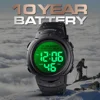 SKMEI 1560 Mens Digital 100M Waterproof Wrist Watch  Men 2 Time 10 Year Battery Alarm Clock reloj hombre Sport Fitness Watches 3