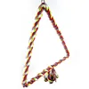 Big Size Parrot Toys Macaw Cage Climb Chew Bird Toys For Parrots Pet Bird Cotton Rope Triangle Swing Shape 3
