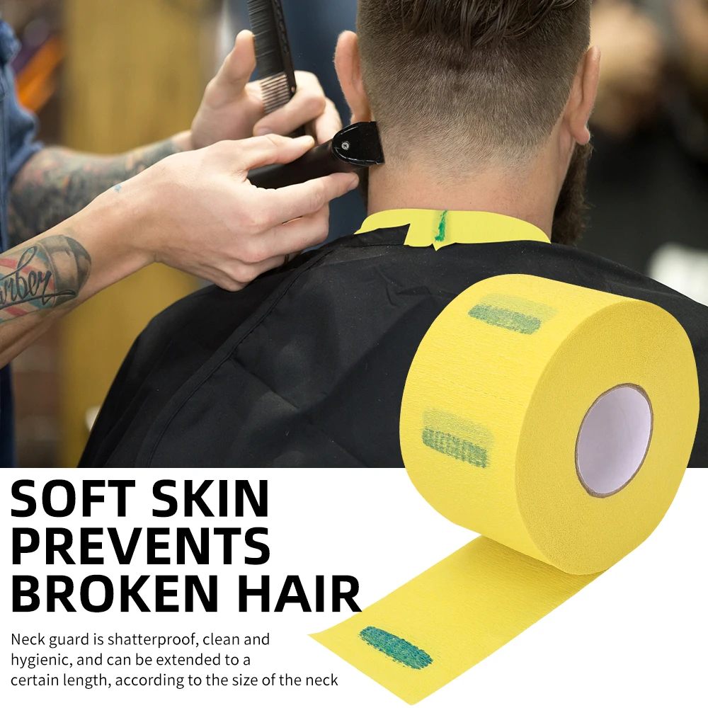 5 Rollen professionelles Einweg-Haarschnittpapier, Salon-Nackenstreifen, Umhangüberzug, Friseur-Zubehör-Set für den Salongebrauch – Detail 1