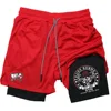 2024Anime Baki 2-in-1 Gym Performance Short Mens Athletic Compression Shorts Quick Dry Stretch Workout Fitness Running Sportwear 1