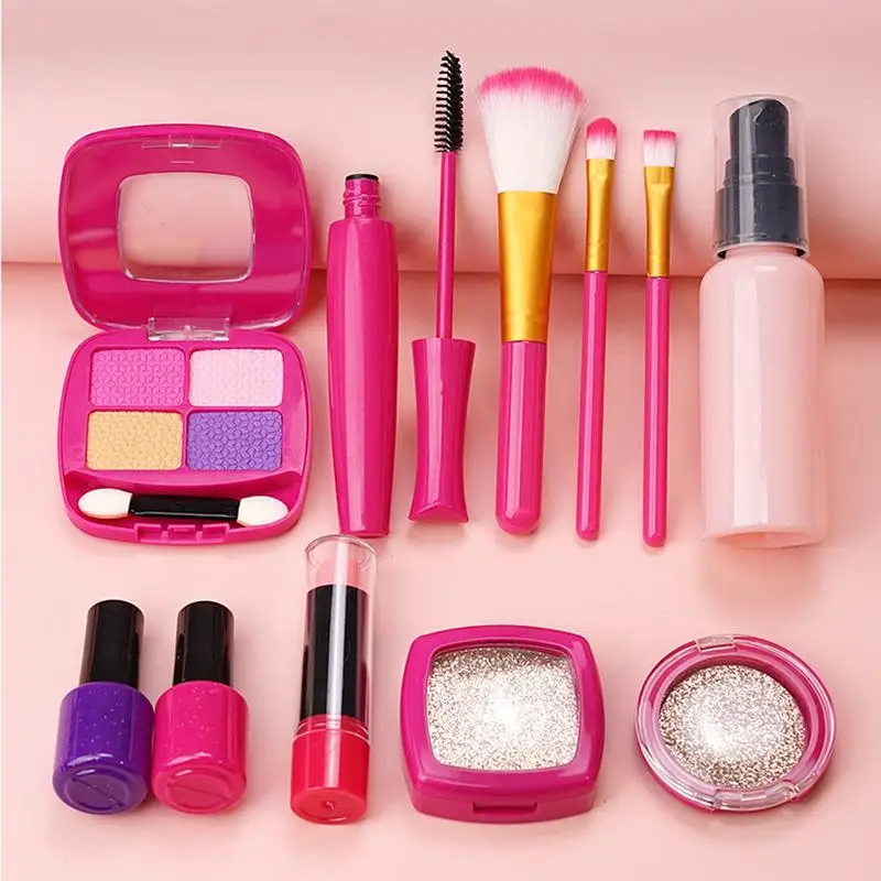 Pretend Play Makeup Toys Cosmetic Toddler Toys Makeup Set Toddler Girl Cosmetic Kits With Fake Set For Kids Children