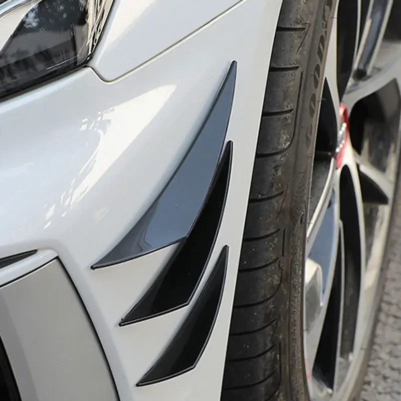 Auto Exterior Parts 4/6pcs Front Bumper Lip Decoration Diffuser Splitter Fins Body Spoiler Canard Auto Modified Canard