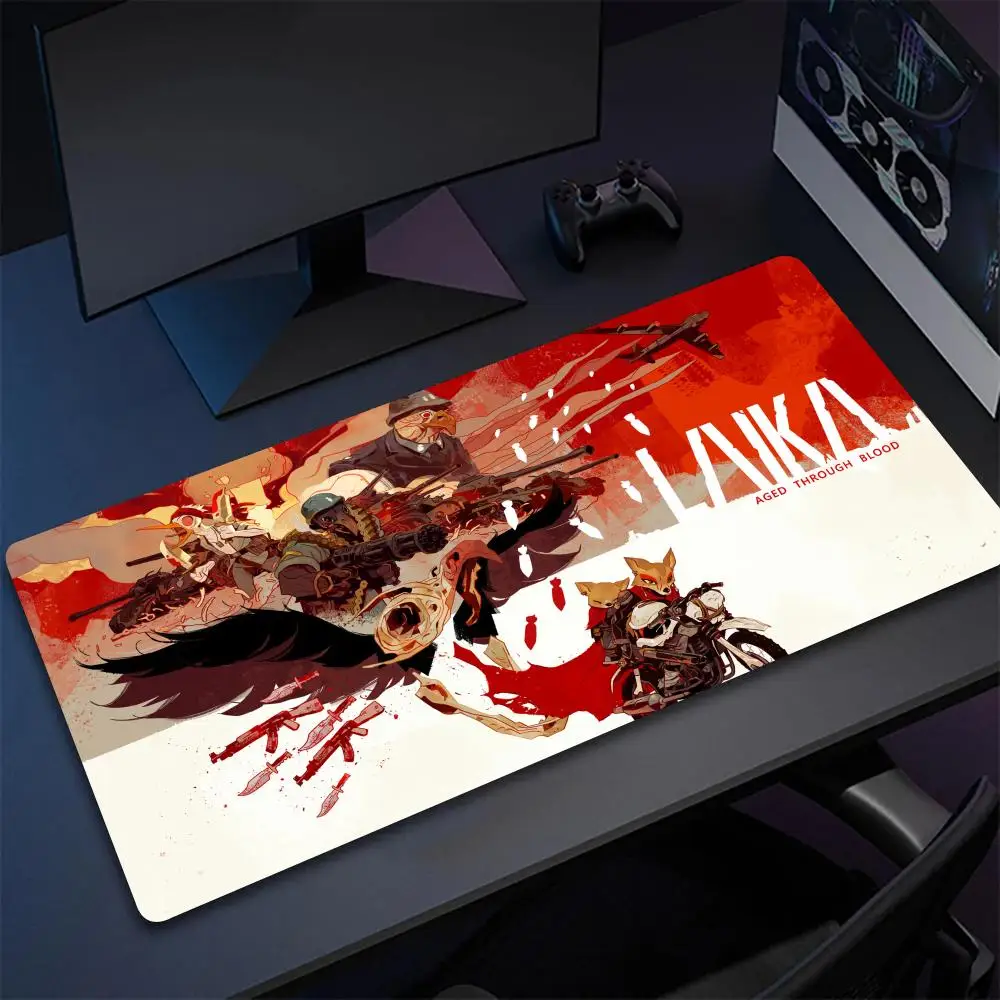 

Popular bullet shooter Laika Aged Through Blood keyboard Mouse Pad Non-Slip Rubber gaming Edge locking mousepads Game play mats for notebook PC