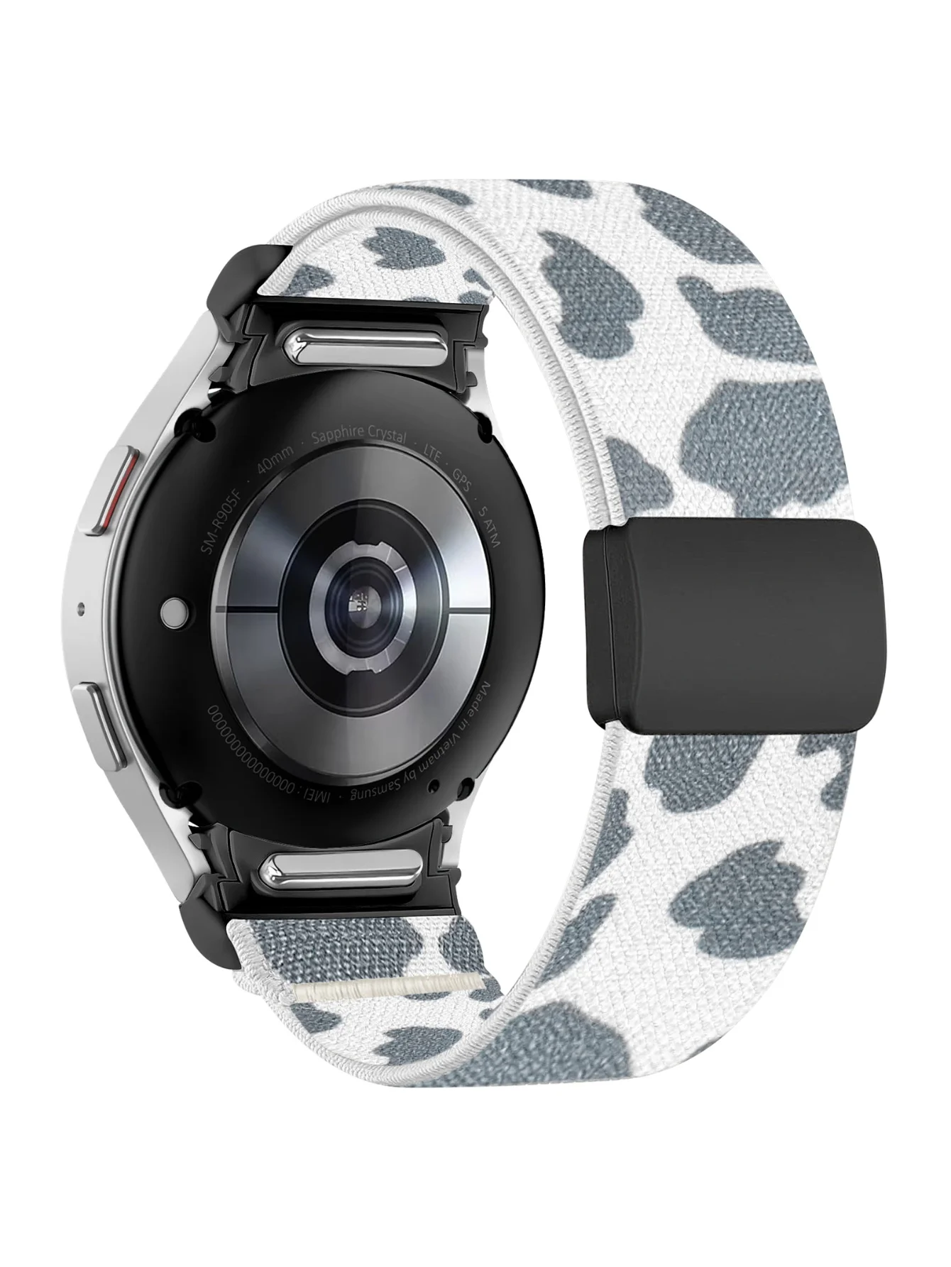 Versatile 20mm Adjustable Nylon Elastic Smartwatch Strap