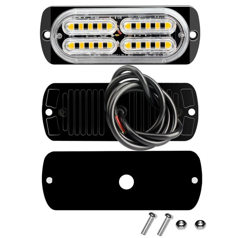 20LED Strobe Lights Warning Emergency Flasher Truck Grille Traffic Flashing Lamp White Yellow Red Blue for Jeep ATV SUV 12V 24V