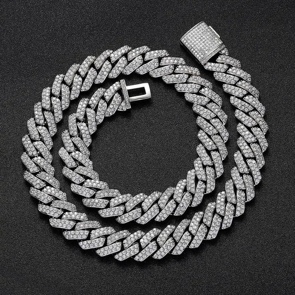 Jemant Collana Mezzaluna Uomo Donna - Acciaio Inossidabile Argento - Catena Cubana Spessa 45 Cm - Gioiello Punk Kpop Ipoallergenico