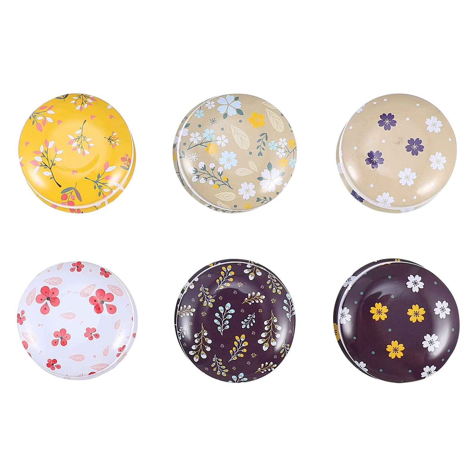 

Metal Tin Can Round Lipstick Case Travel Containers Vintage Cosmetics Jar Plastic pot with lid