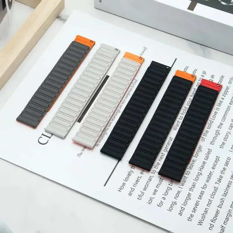 Silicone Magnetic Wristband - 22mm Smartwatch Strap Replacement Bracelet Accessories