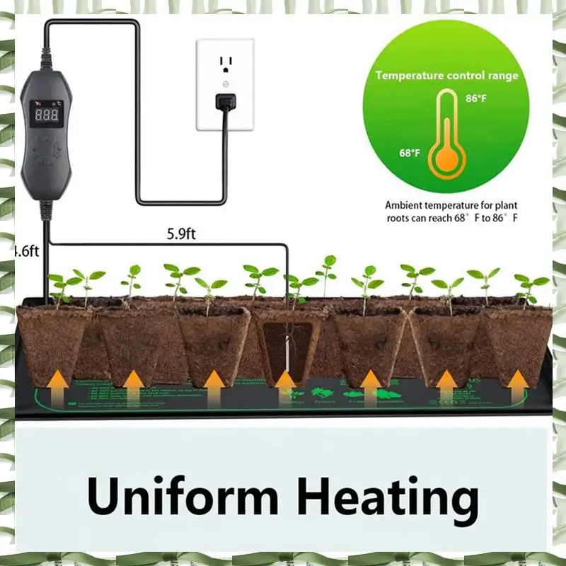 Seedling Heat Mat Plant Heating Pad For Indoor Home Gardening Seed Starting, Warm Germination Hydroponic, Durable US PLUG
