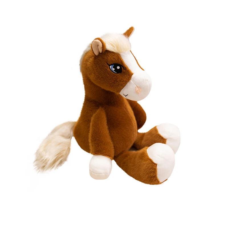 Cute Big Eyes Horse Plush Dolls 33-53cm Stuffed Animal High Quality Soft Toys Birthday Gift for Children Classic Plushie