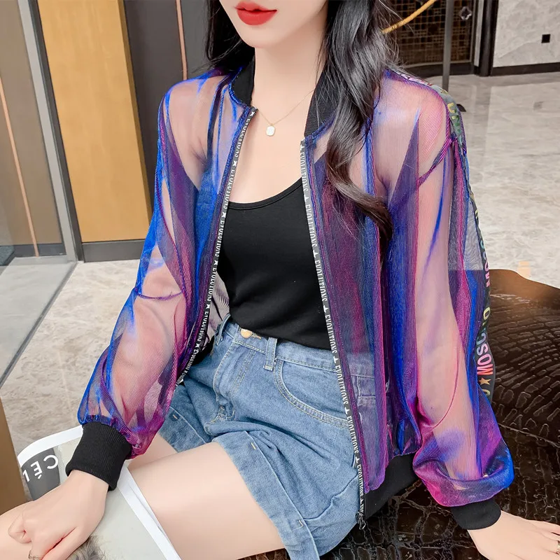 Summer Y2k Long Sleeve Sunscreen Clothing Women Thin Style