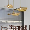 New Chinese Lotus Leaf Chandelier Zen Tea Table Hot Pot Kitchen Retro Creative Light Luxury Staircase Bar Decorative Lighting 3
