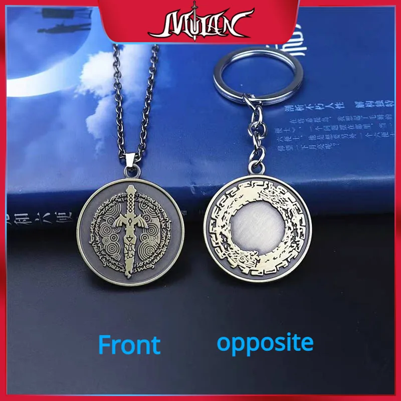 The Hyrule Fantasy Figures Master Swords Circle Collana Portachiavi Link Zelda Tears Of The Kingdom Game Kawai Accessori Giocattoli