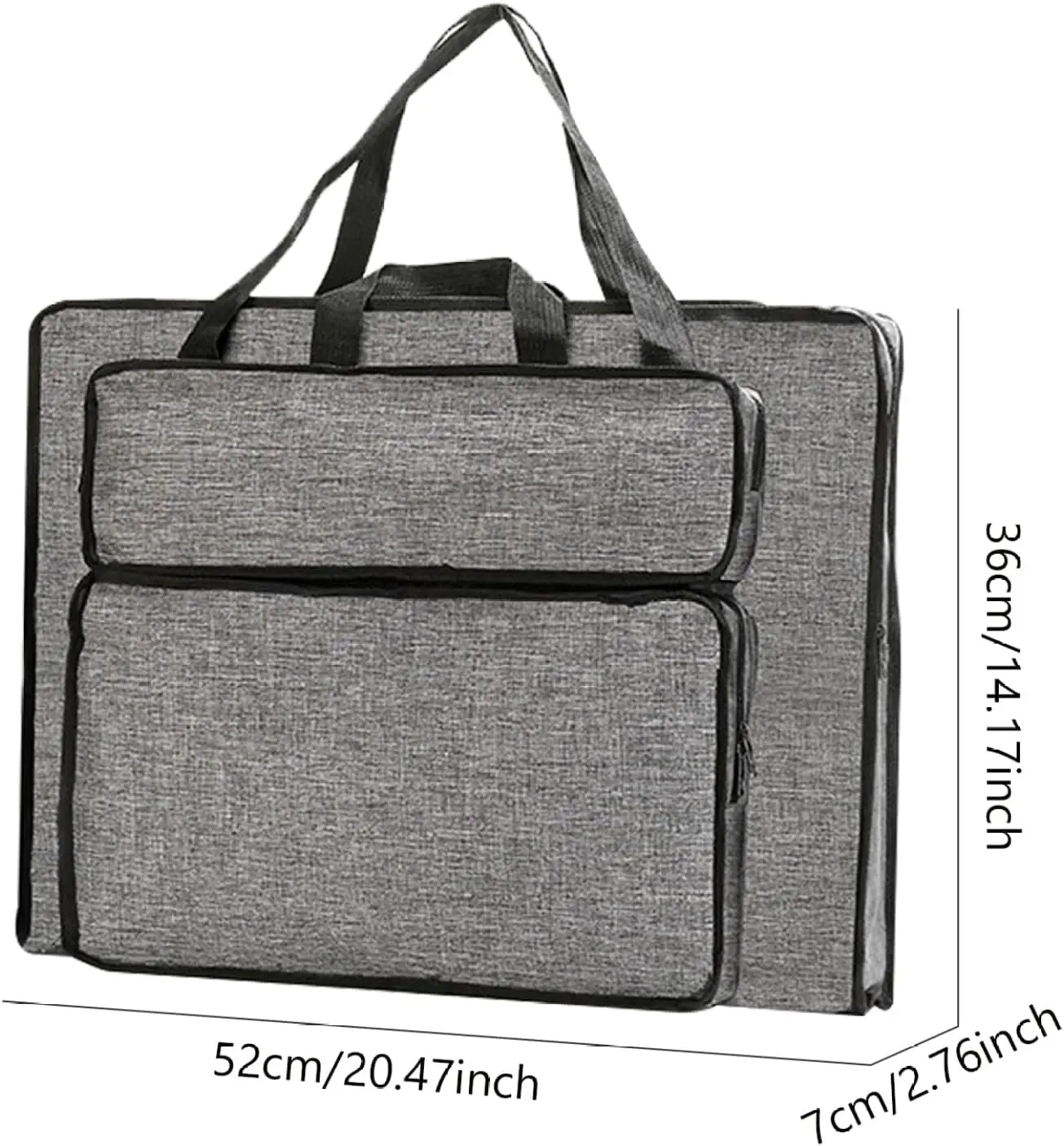 Art Portfolio Bag, 14x20inch Large Capacity Art Portfolio Case with Handles, Waterproof Bag Organizer, Artist Carrying