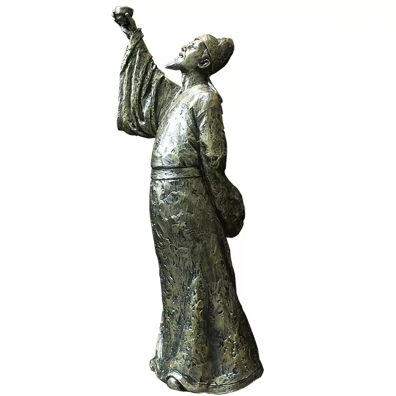 Li Bai Statue for Home Decoration, Ancient Chinese Figure, Checked Cabinet, Study Decoration, Craft Decorations, Creative