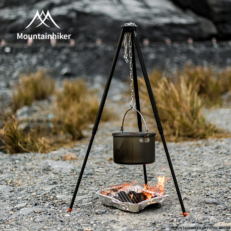 4L Camping Hanging Pot Cookware Outdoor Tableware 4-6 Persons Picnic BBQ Cooking Tourism Fishing kitchen Equipment kitchen utensils camping cookware camping cookware set